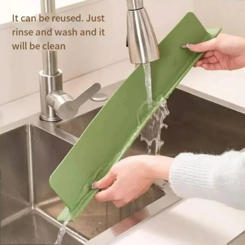 16 Inch Silicone Sink Splash Guard – Double Suction Grip